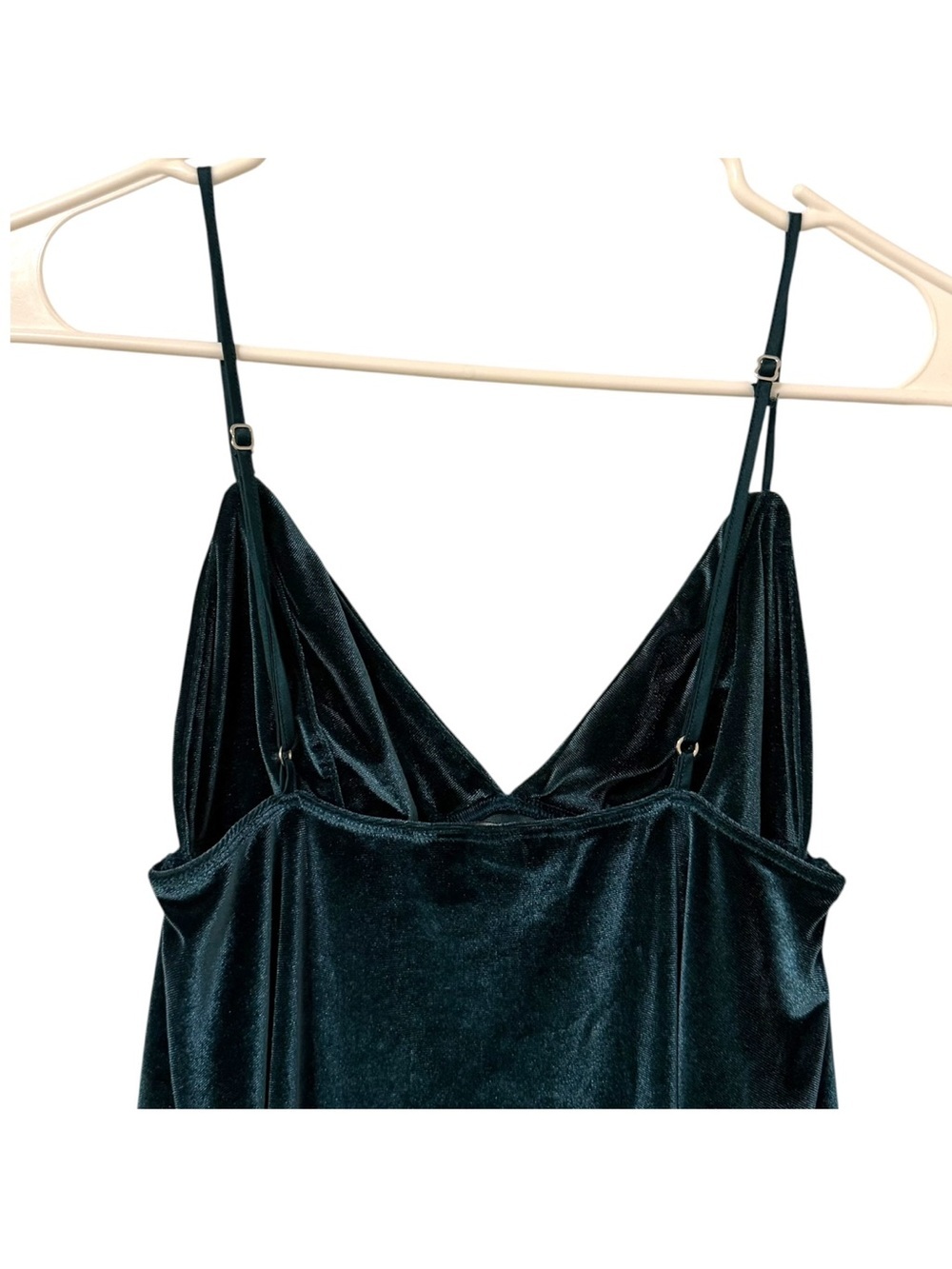 Victoria's Secret Babydoll Velvet Slip Dress Chemise Womens Small Emerald Green - Picture 5 of 8